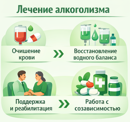 лечение алкоголизма в Урене этапы